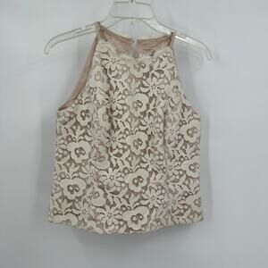 Dessy Creations Womens Lace Top Size 12 Vintage Cream Formal Bridal‎ Cottagecore
